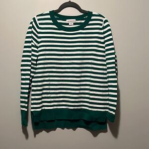 Women's Liz Claiborne Green Stripped Sweater
